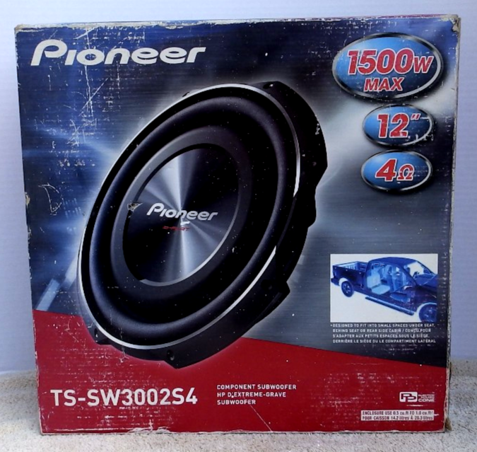 Pioneer TS-SW3002S4 12 inch 1500W Subwoofer Black for sale