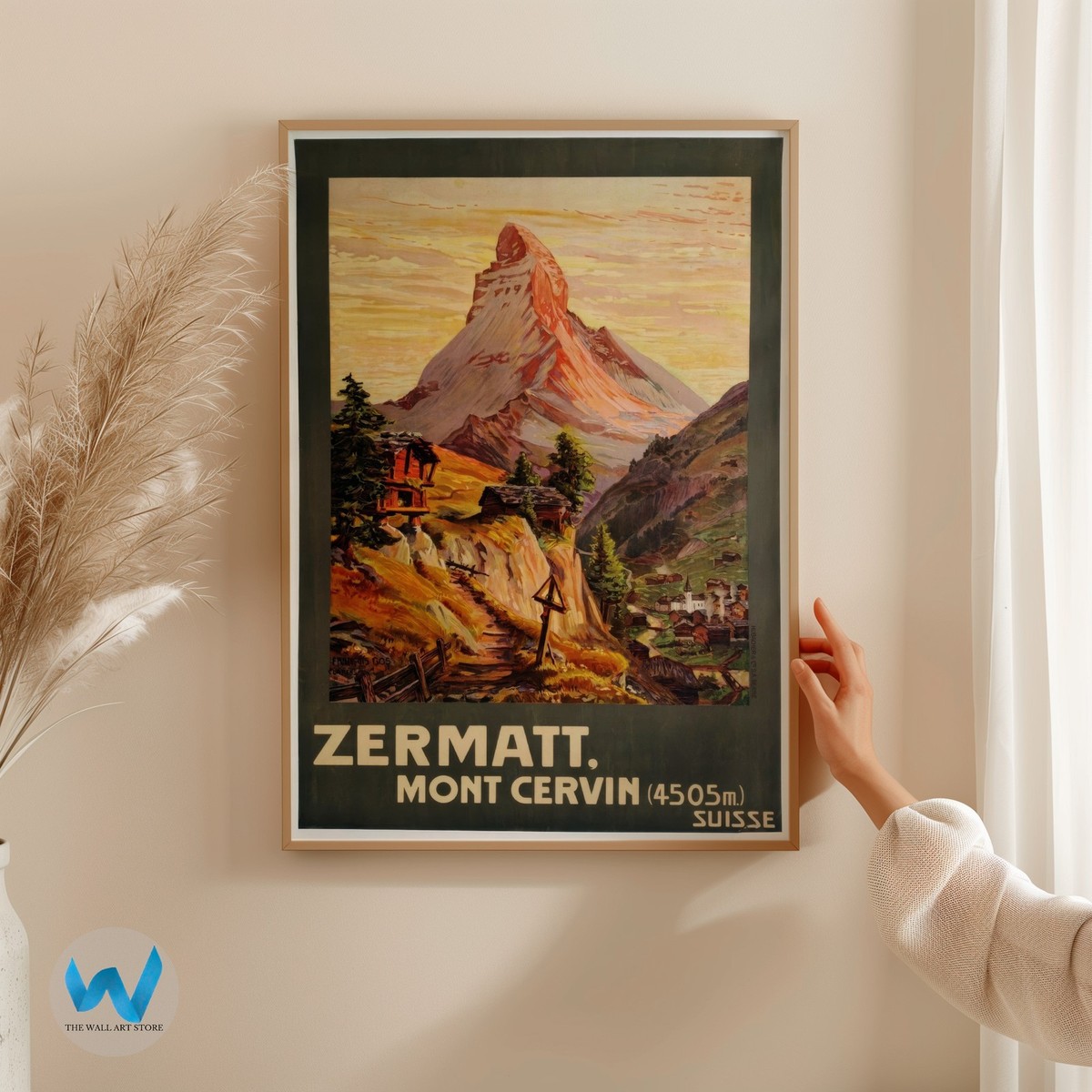Zermatt Mont Cervin Vintage Poster Wall Art - Swiss Mountain | eBay