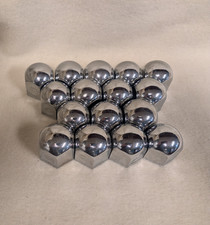 Set Of 16 Chrome Wheel Bolt Caps 19mm Hex Lug Nut Covers Metal For 4-lug Wheels Set Of 16 Chrome Wheel Bolt Caps 19mm Hex Lug Nut Covers Metal For 4-lug Wheels