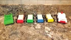 Vintage 1970's Fisher Price Little People 930 Parking Garage Cars Lot Of 6 Cars