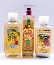 Bath Body Works LEMON POMEGRANATE CREAM Body Lotion, Body Wash, Fragrance Mist
