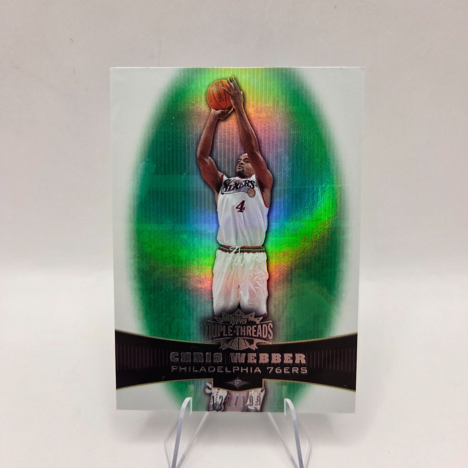 2007 Topps Triple-Threads Emerald /199 Chris Webber #47 NBA Basketball 76ers