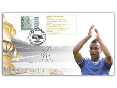 Ashley Cole Signed | FA Cup Legends Chelsea FC | COA & Framed