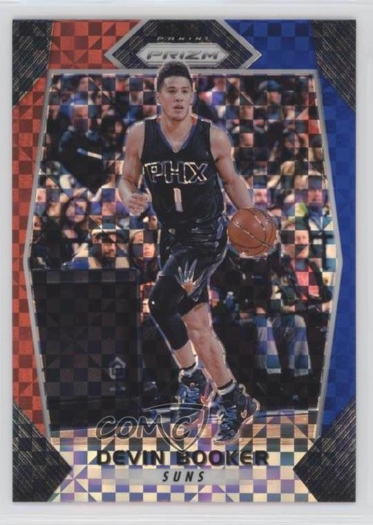 2017-18 Panini Prizm Red White & Blue Prizm Devin Booker #63 5r6