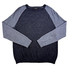 Banana Republic Merino Wool Sweater Mens Large Gray Crew Neck Lightweight