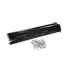 40 Pcs 14G J Bend 216mm x 2mm Bike Bicycle Spokes with Nipples Steel Black St...