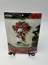 Bucilla Holiday Skate Felt Gingerbread Christmas Wall Hang Kit Discontinued NEW