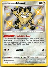 Galarian Meowth SV086/SV122 Shiny Rare Shining Fates Shiny Vault Pokemon Holo NM on eBay