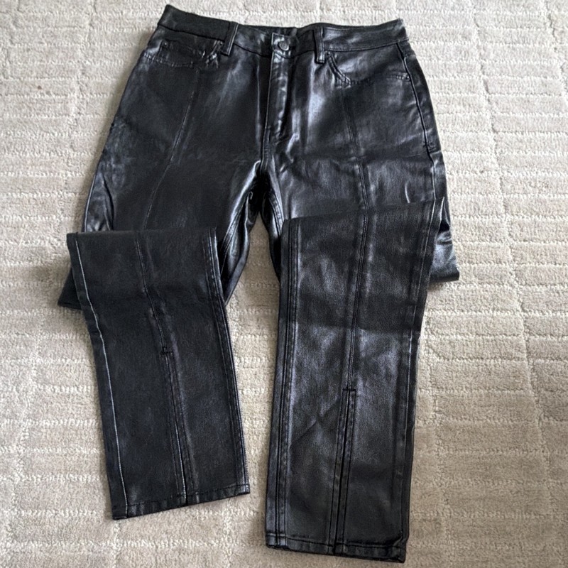 Ksubi Women’s Black Dark Wash Denim Mid Rise Slim 5-Pocket Button Fly Jeans 30