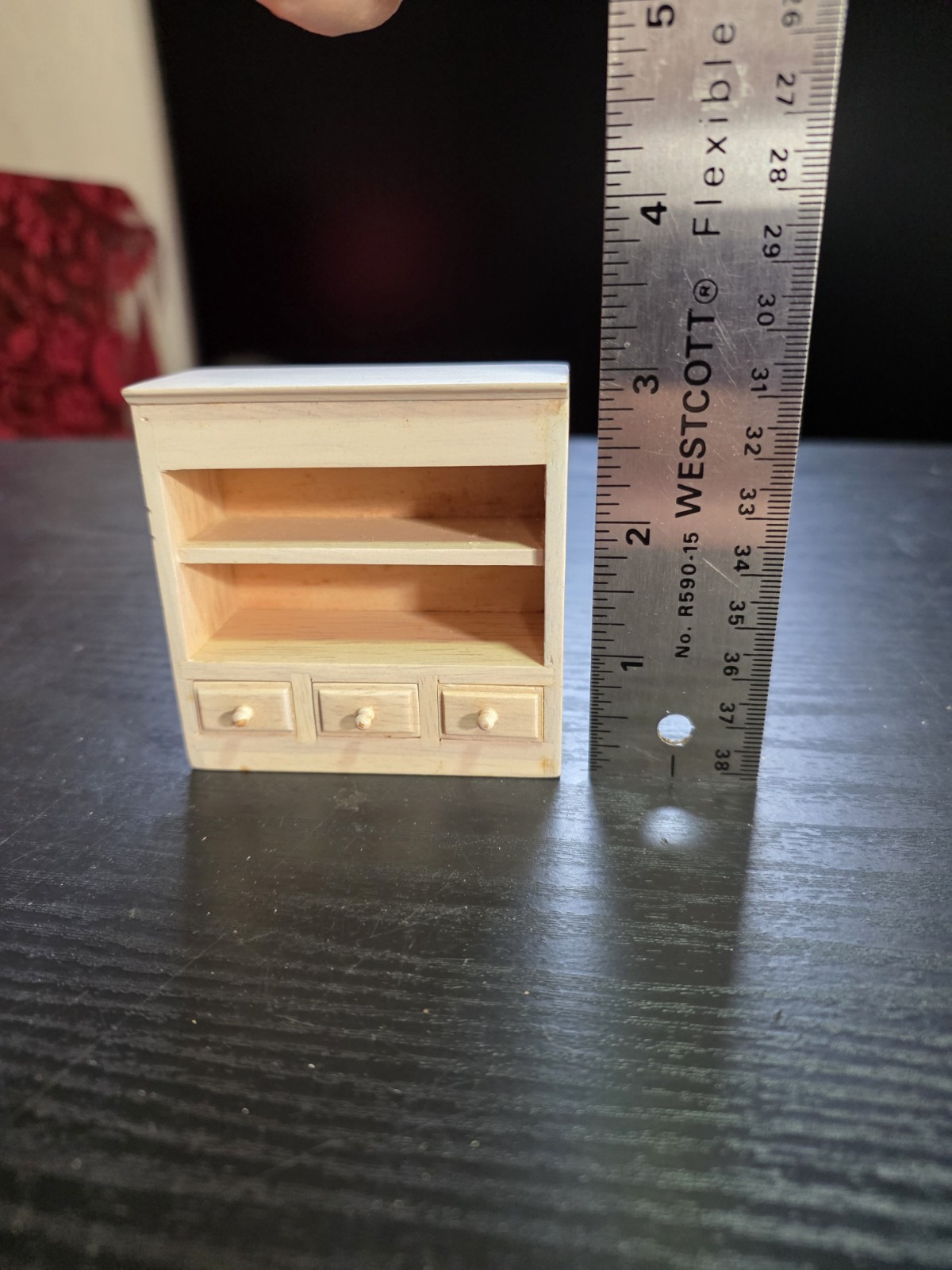 Town Square Dollhouse Upper Kitchen Cabinet Bookcase 1:12 Hanging Cupboard