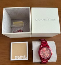 Michael Kors Bradshaw 43mm Wristwatch Red / Boxed Free Size Red Color