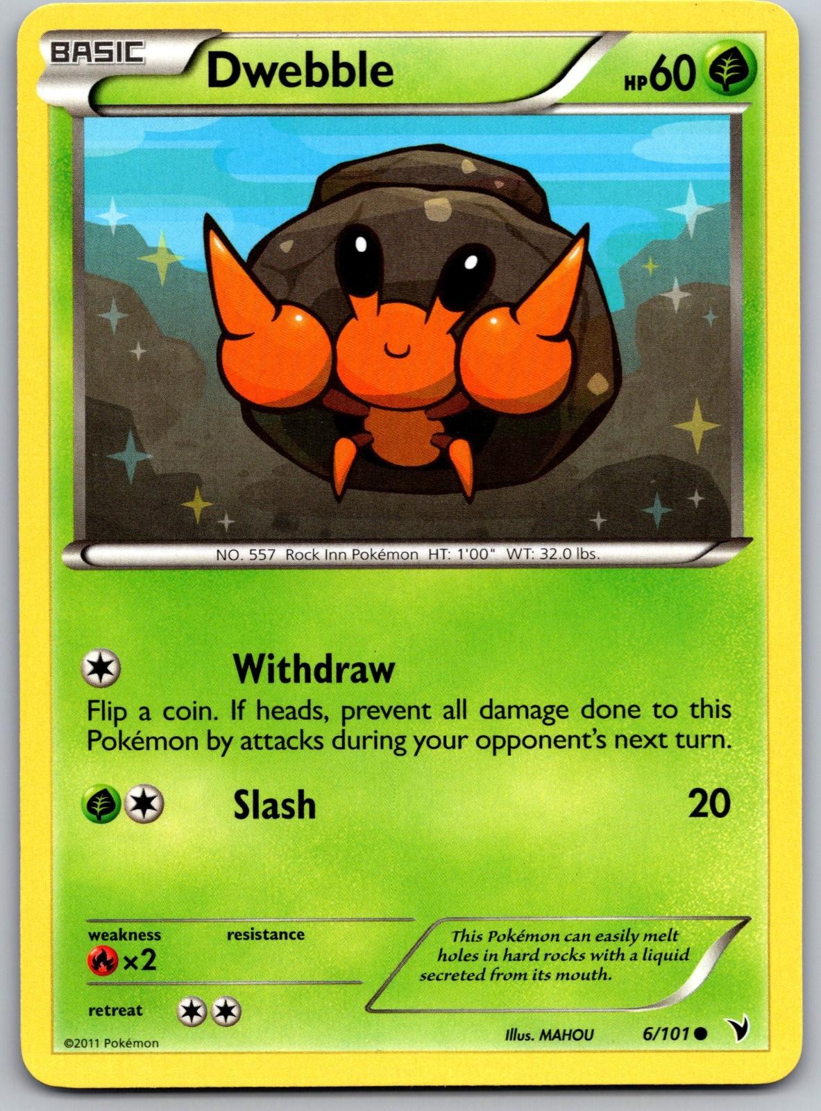 Dwebble 6/101 Common Noble Victories Pokemon Lightly Played