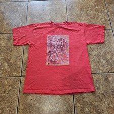 Vintage 90s Picasso Tshirt Large Heads 1969 Red USA Made Graphic Art Print