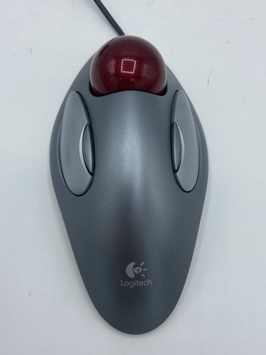 Logitech Trackman Marble Mouse T-BC21 Track Ball Optical USB 804377-0000 Tested! - 第 2/18 張圖片