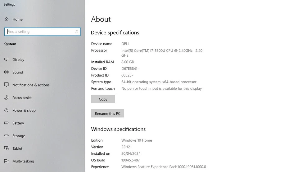 DELL 5749 Inspiron 17.3" HD+ i7 2.4GHz 5500 GeForce GTX 840M 480GB SSD 8GB WIN10 - Image 3 of 4
