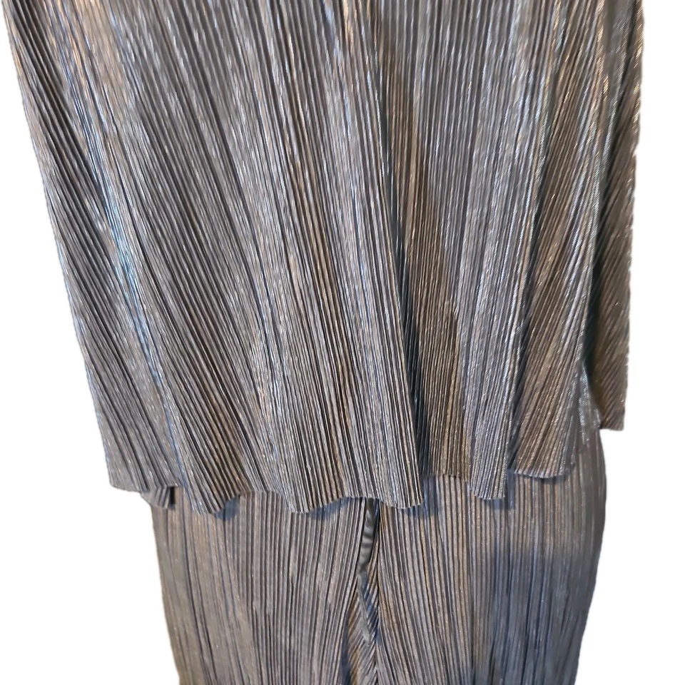 Victoria’s Secret Conjunto de Pijama Mujer Grande Metálico Plateado Sexy Salón Foto 3 de 4