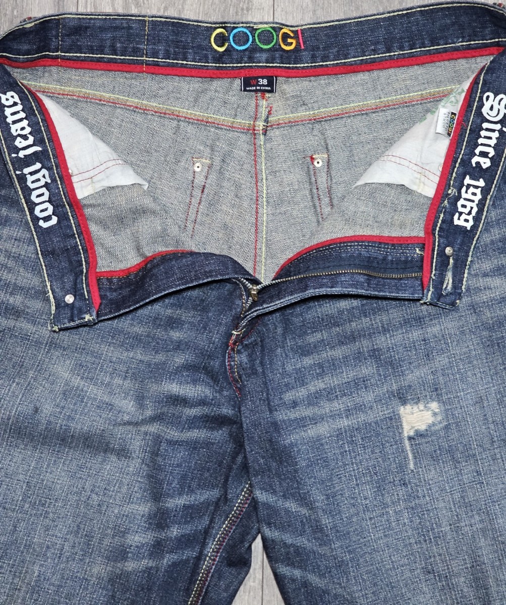 Coogi Authentic Australian Jean Shorts Jorts Blue Embroidered