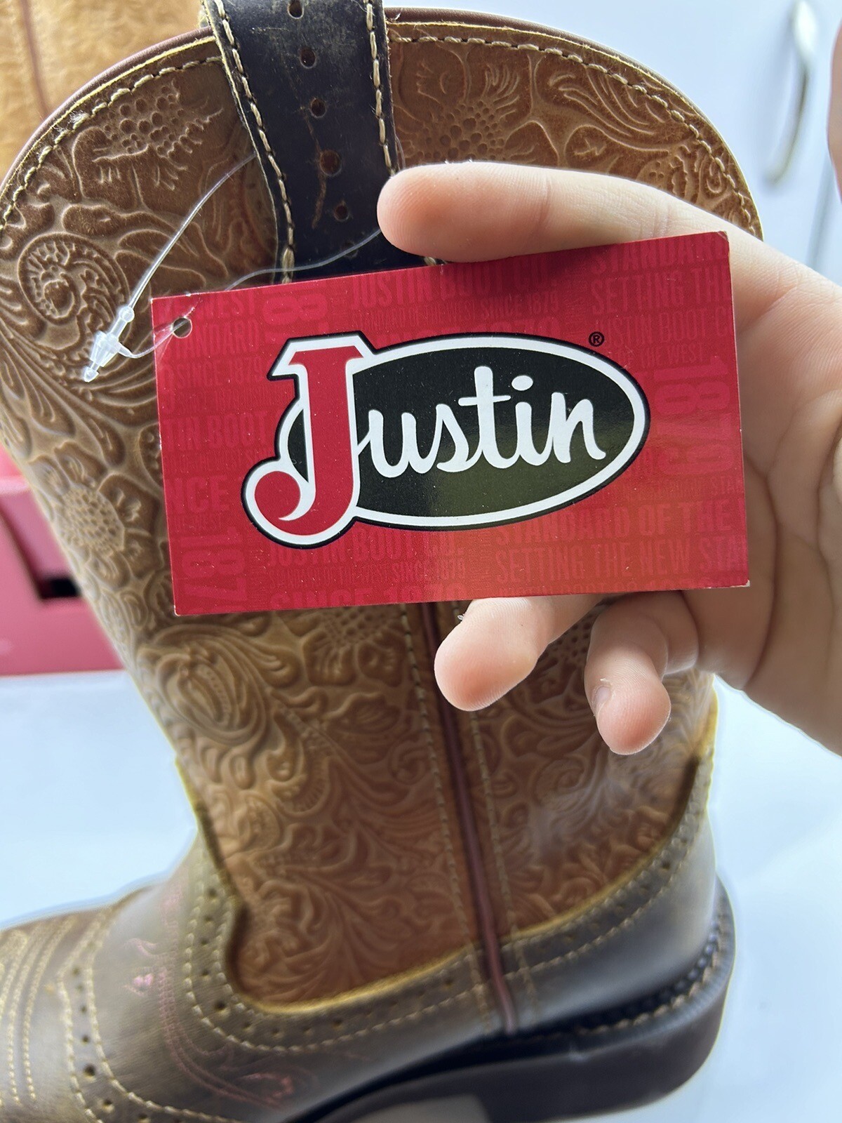 Justin Gypsy STARLINA Stitched Floral Embossed Leather Cowboy Boots