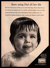 1964 Dial Soap Bar Cute Little Girl Sticking Tongue Out Bathtub Vintage Print Ad