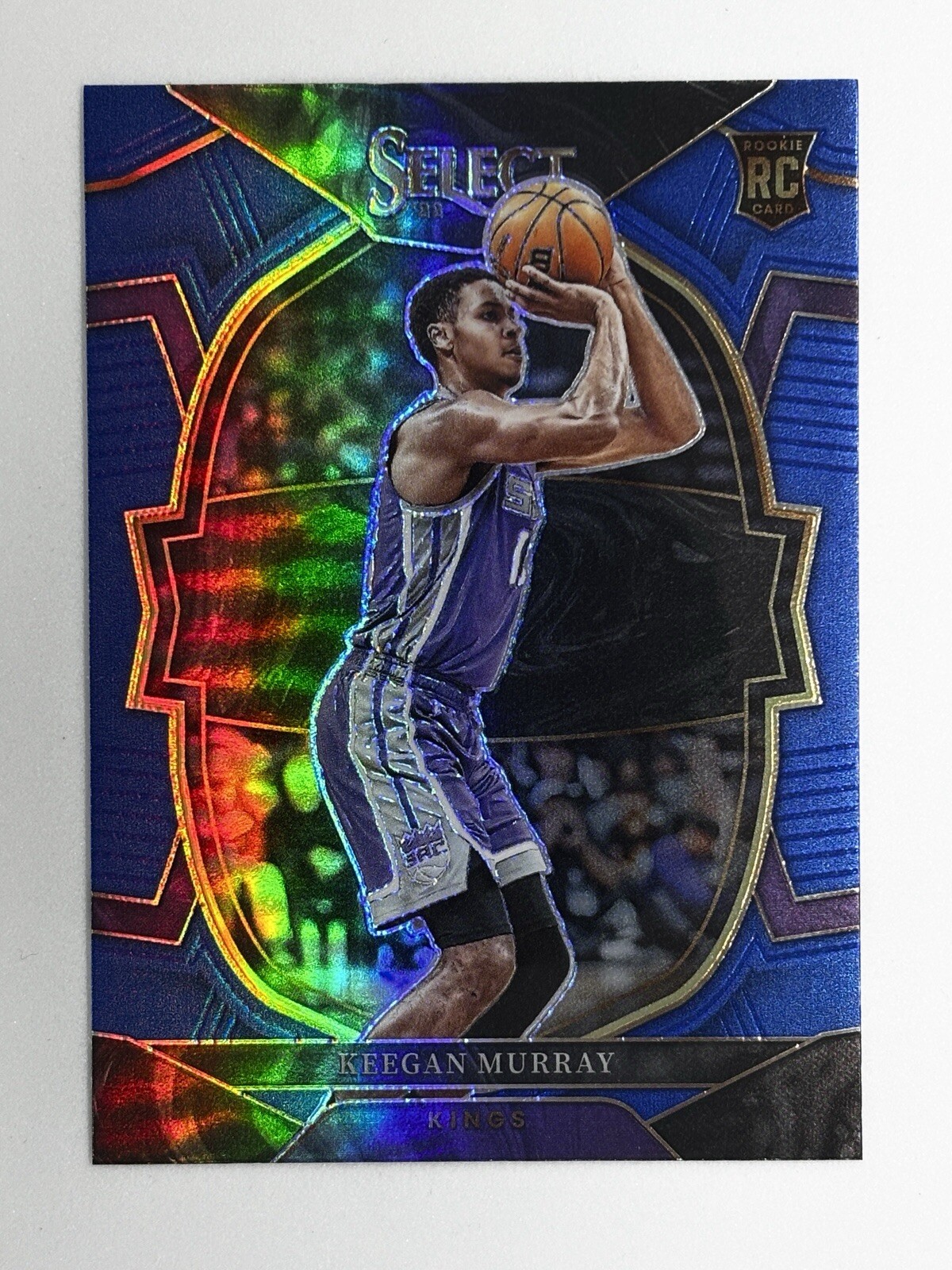 2022-23 Panini Select - Keegan Murray Concourse RC Blue Prizm #81 - Kings