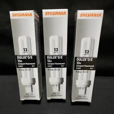 (3) Sylvania 20667 CF13DD/E/841/ECO 13W CFL 4pin G24q-1 Compact Fluorescent Bulb