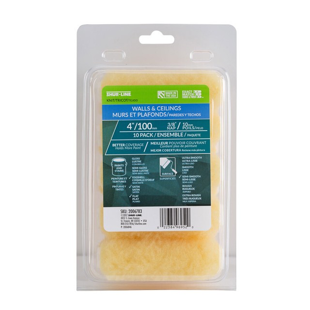 Roller Cover Fabric 10pk 4in No 3735c Shur Line 3pk For Sale