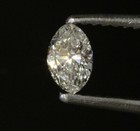 loose .28ct EGL USA certified marquise Natural fancy cut diamond SI3 J estate — photo 2