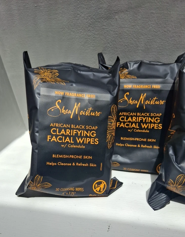 Pack de 3 toallitas faciales clarificantes hidratantes de karité para pieles grasas propensas a manchas Foto 3 de 4