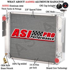 4 Row Aluminum Forklift Radiator For Hyster Yalee Models 1329169 HOT!