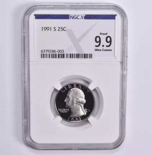Proof 9.9 UCam 1991-S Washington Quarter NGC X NGCX