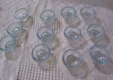 12 Vintage Open Salts, Glass Salt Cellar