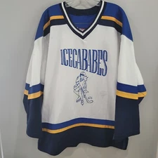 Vintage CCM Authentic Ice Babes Eck 6 Hockey Jersey Mens 46 L Strap