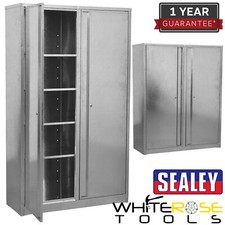 Sealey Floor Cabinet Galvanized Steel 4-Shelf Extra-Wide Factory Workshop