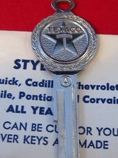 TEXACO STAR Gold Crest KEY Vintage Chevrolet Pontiac Cadillac Oldsmobile Buick