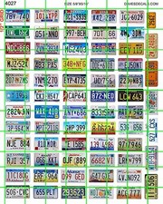 4027 DAVE'S DECALS GARAGE HOT ROD 50 STATES LICENSE PLATES 1:24 1:25 RAT ROD