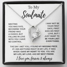 To My Soulmate Necklace, Birthday Gifts For Her, Christmas Gift For Soulmate