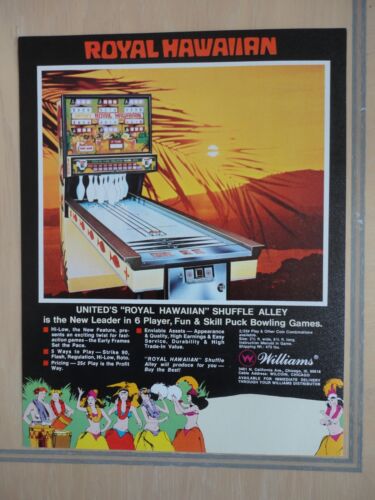 United Royal Hawaiian 6 Player Shuffle Alley Original Williams Flyer - Picture 1 of 1