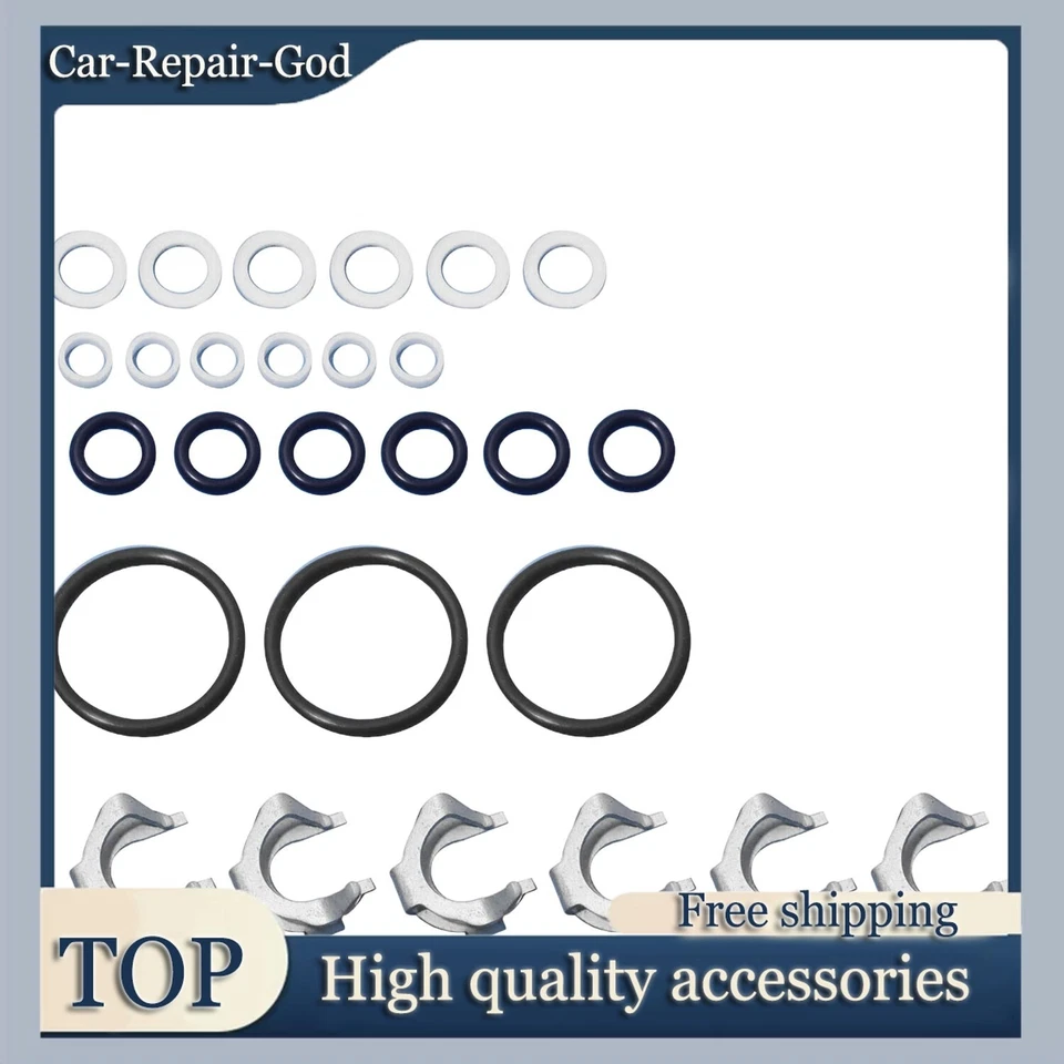 Kit de junta tórica de inyector de combustible de 1 pieza para Volkswagen CC 2009-2015 3,6 L V6 Foto 4 de 4