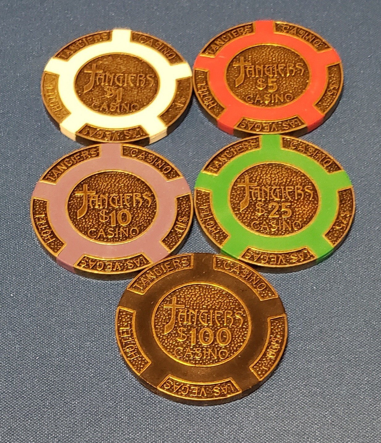 Tangiers Casino Brass Poker Chip Lot Of Qty 500 eBay