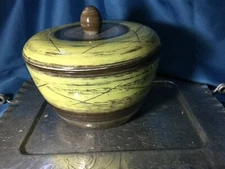 1951 RARE VRENI SANTA ANITA WARE CALIFORNIA POTTERY LID deep CASSEROLE *MINT*