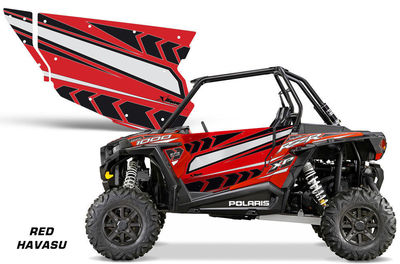 AMR Racing UTV Door Graphics Wrap for Polaris RZR 1000 UTV Inc Doors (2 ...