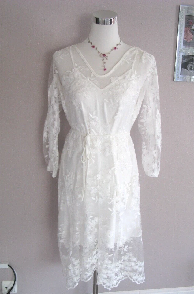 ♥ Brautkleid ♥ Standesamtkleid ♥ Strand Trauung ♥ Gr. S 36 38 ♥ Weiß Spitze ♥ - Bild 4 von 4