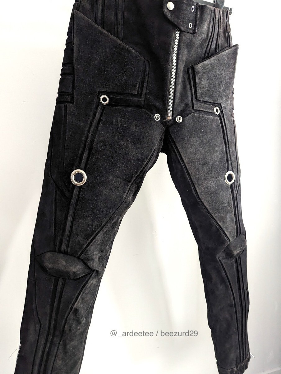 RICK OWENS RARE SAMPLE METROJOGGER HEAVY LEATHER BAUHAUS