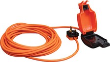 10M IP54 Home Outdoor Waterproof 1 Gang Electrical Extension Cable Plug Lead