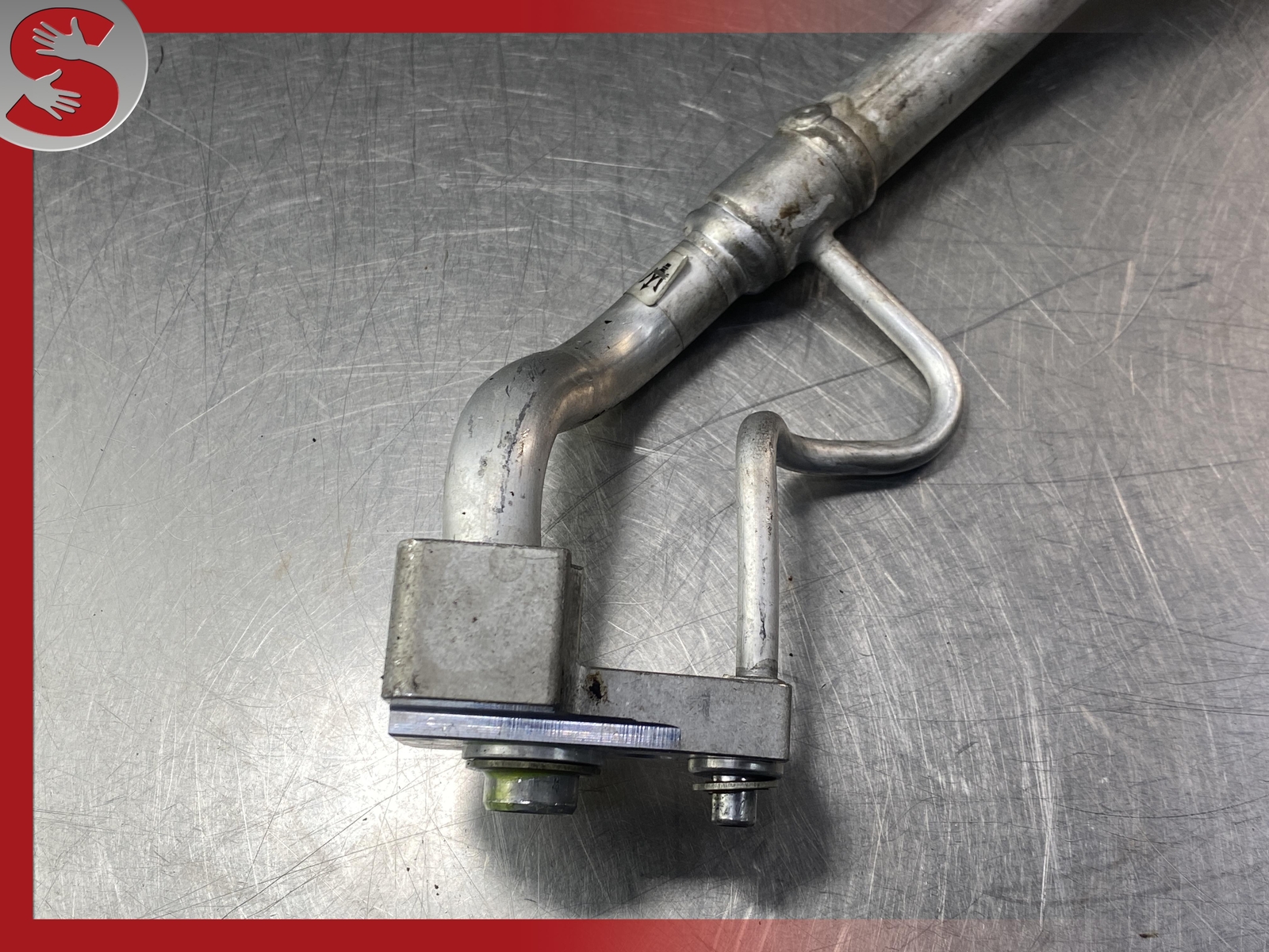 14-17 Maserati Ghibli M157 HVAC Air Conditioning Condenser Hose Pipe Line OEM