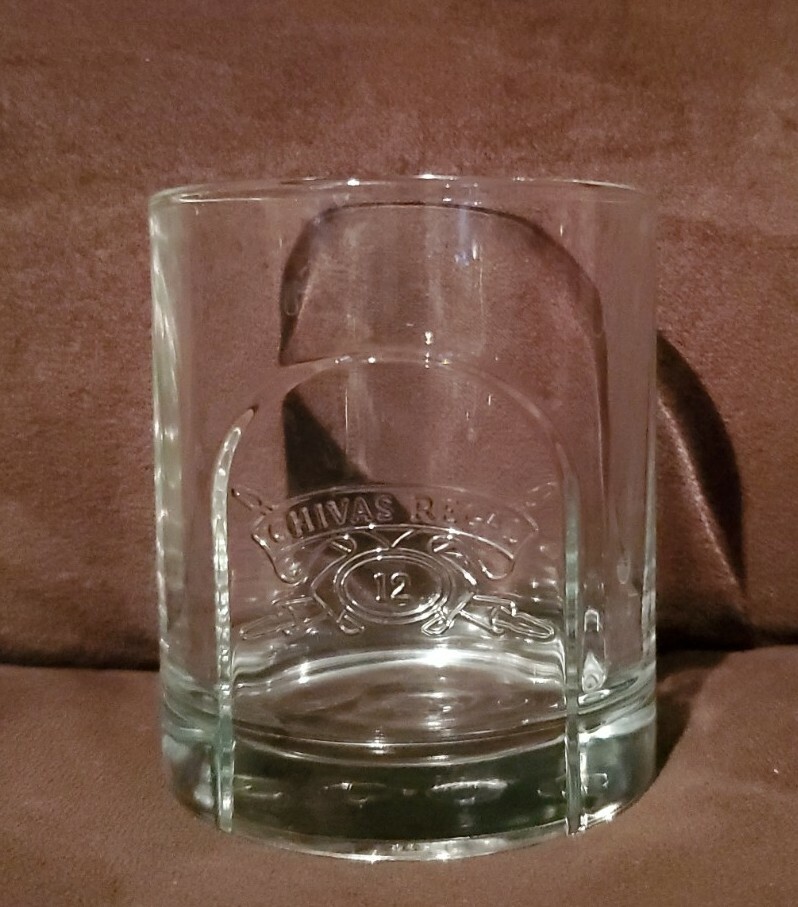 CHIVAS REGAL Scotch Whiskey Glass "Limited Edition" Year 2000 Embossed
