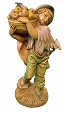 Fontanini Figure Villager Seth Boy Carrying Apples Italy 145 Vintage 1987