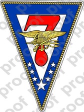 STICKER USN UNIT SEAL TEAM 7