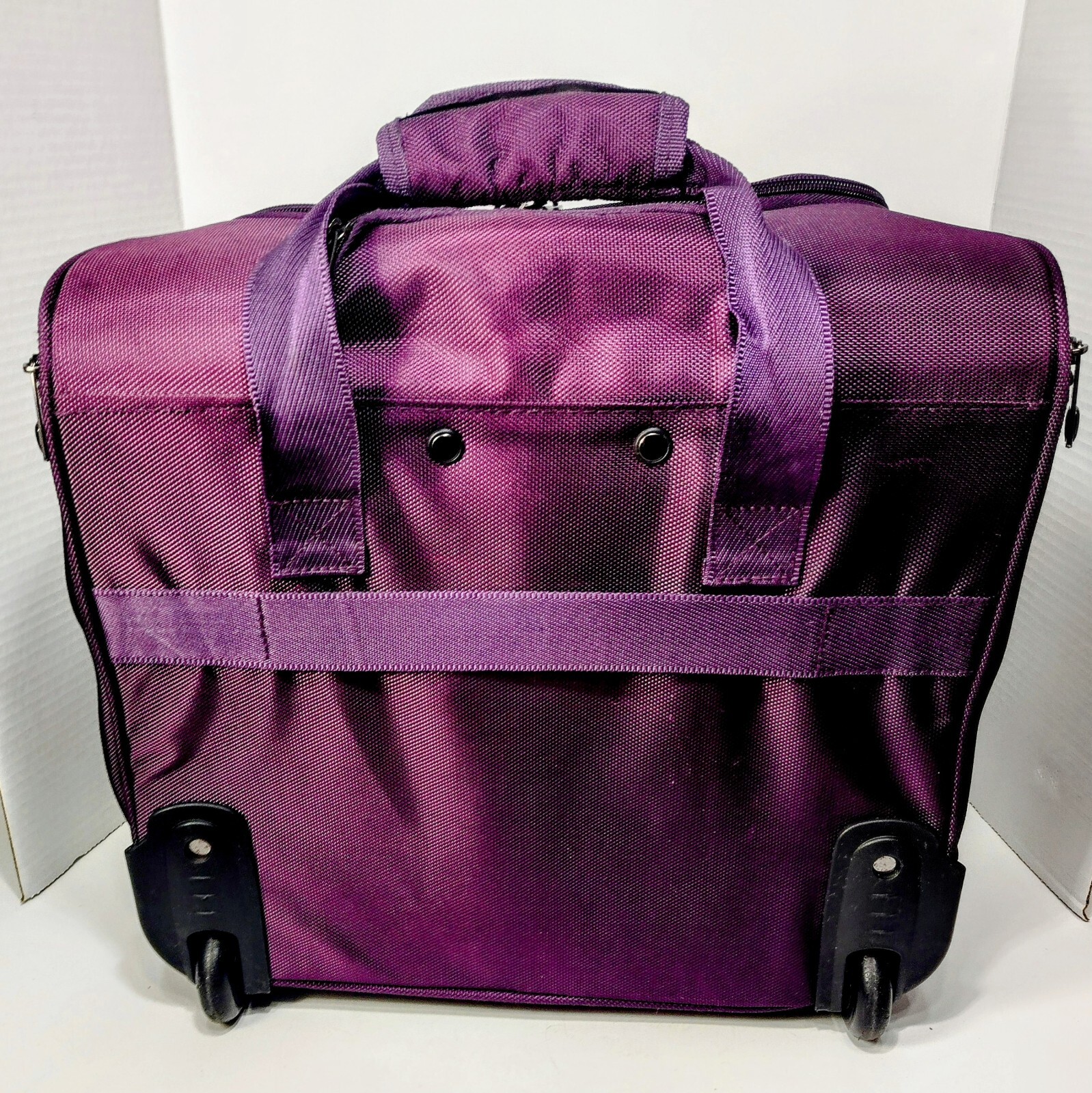 TPRC 15Inch Under Seat CarryOn Over Night Roll Luggage Purple Compact
