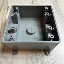 Carlon E382DE Rectangle PVC 2-Gang T-Box 4.62 in. for Non-Metallic Wiring System